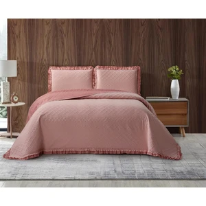 Roma Çift Kişilik Yatak Örtüsü - Pudra