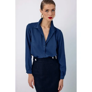 Düz Klasik Gömlek - Indigo