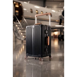 Boxy Pc Policarbon Orta Boy Valiz Siyah-Kahve