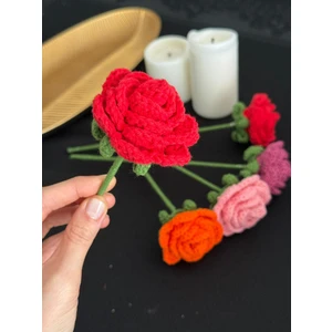 Elaa Aksesuar Solmayan Örgü Gül