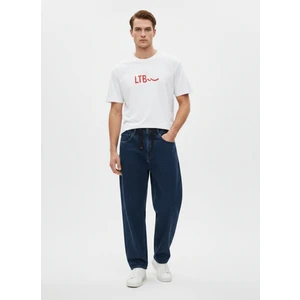 Slogan Baskılı Basic Beyaz T-Shırt