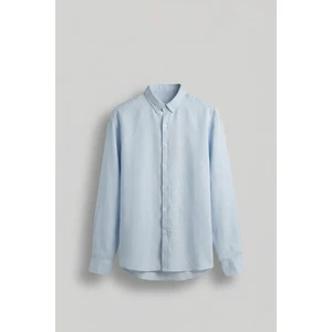 Abluka Online Erkek Oversize Basic Rahat Gömlek Açık Mavi