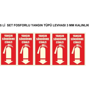 Interform Fosforlu Yangın Söndürücü Levhası 5’li Set