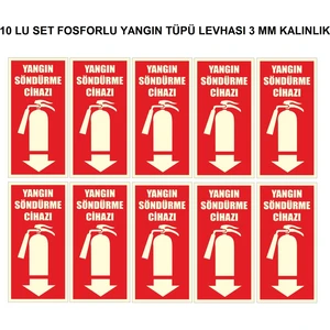 Interform Fosforlu Yangın Söndürücü Levhası 10’lu Set