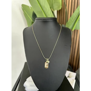 Çelik Harf Charm Kolye