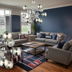 Lampaluce Galassia Modern Avize 9'lu Krom