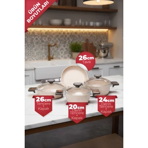 Vortex Capuucino 7 Parça Tencere Seti