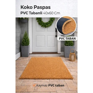 Coco Halı Kapı Önü Paspası Koko 40 x 60 cm    Kaymaz - Doğal Hindistan Cevizi Lifli