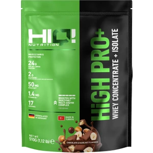 HIQ Nutrition High Pro+ 510GR Chocolate&hazelnut Flavored