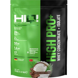 HIQ Nutrition High Pro+ 510GR Chocolate&coconut Flavored