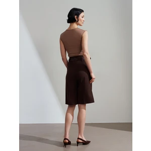 21054 Büzgülü Basic T-Shirt-Vizon