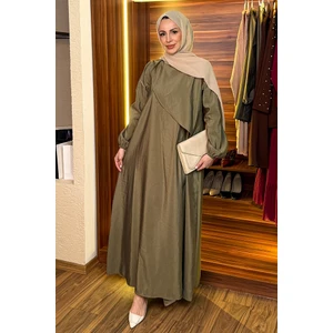 Sarev Tesettür Elbise 1694 - Haki