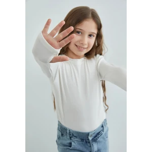 Basic Bisiklet Yaka Modal Kız Çocuk Body