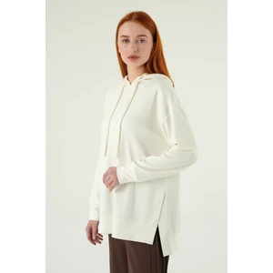 Ekru Kapüşonlu Tunik 8309A