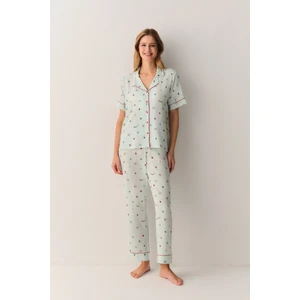 Smile Gömlek Yaka Pijama Takımı