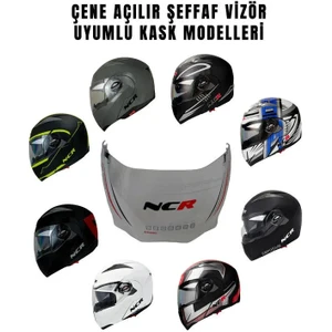 Çene Açılır Kask Vizör Camı (Saydam)