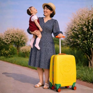 WX-413 Sarı Aslan Çocuk Valizi