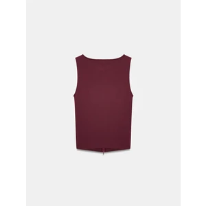 31764 Fermuar Detaylı Top-Bordo