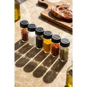 Bera 6 Lı Cam Baharatlık Seti