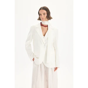 Arisa Kemer Detay Ekru Blazer Ceket