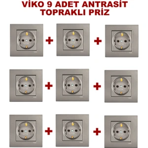 Antrasit Topraklı PrizHafif oval model