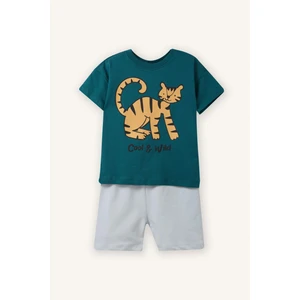 Hayvan Desenli 2'li Takım Erkek Bebek G8114A526HS