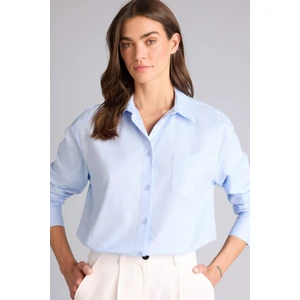 %100 Pamuk Oversize Oxford Uzun Kollu Gömlek G9805AX26SP