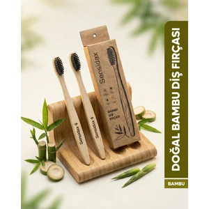 Doğal Bambu Diş Fırçası -1+1 Adet- Orta Sert(Medium)