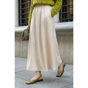 Cepli Kloş Duble Bej Etek