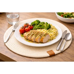 Wicker Rustic Hasır Amerikan Servisi, Supla, Yemek Seti