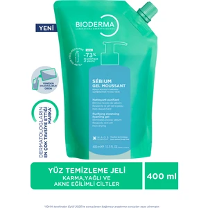 Sebium Foaming Gel Refill Yağlı ve Akne Eğilimli Ciltler, Temizleme Jeli Yeniden Dolum Paketi 400ml