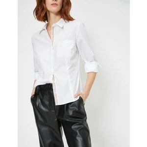 Şerit ve Cep Detaylı Pamuklu Gömlek