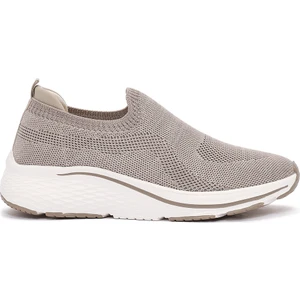 Zero Kadın Bej Kalın Tabanlı Kumaş Sneaker 26PFE49316F