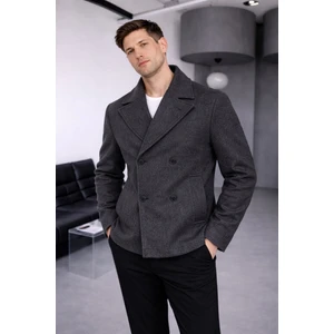 Kısa Kruvaze Basic Kaşe Ceket