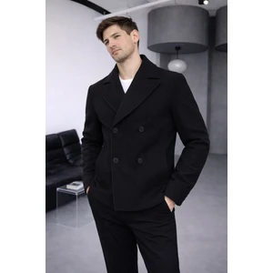 Kısa Kruvaze Basic Kaşe Ceket