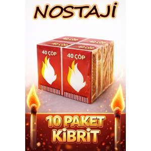 Kibrit 40 Çöp x 10 Paket ( Kükürtsüz )