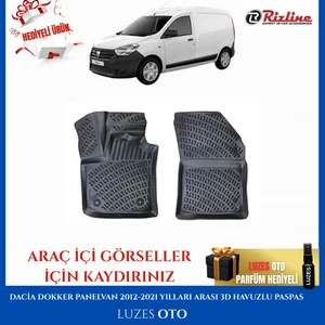 Dacia Dokker Panelvan 3D Havuzlu Paspas 2012 Model Uyumlu