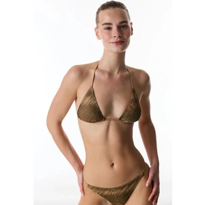 Renkli Destini Üçgen Bikini Üstü