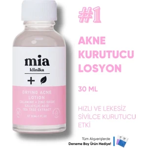 Mia Klinika Akne Karşıtı Sivilce Kurutucu Losyon 30 ml Tüm Cilt Tipleri İçin Hızlı Etki