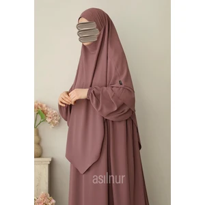 Asil Ferace Sufle Peçe Takım Gül Kurusuu