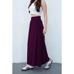 Sanem Tekstil Maxi Etek Sandy-Vişne