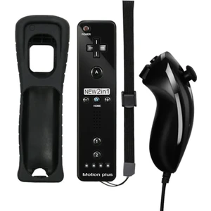 Konsol Plus Nintendo Wii 2in1 Motion Plus Remote Kontroller + Nunchuk Kontroller Set