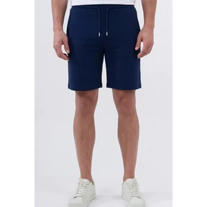 Erkek Lacivert Oversize Relaxed Bermuda Şort Rahat Kalıp