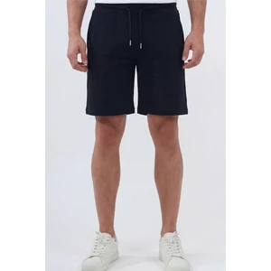 Erkek Siyah Oversize Relaxed Bermuda Şort Rahat Kalıp