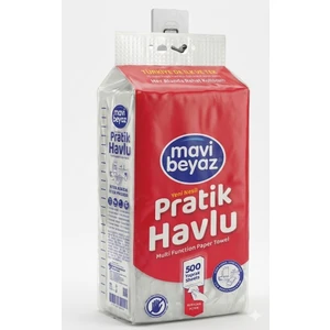 Mavi Beyaz Pratik Havlu