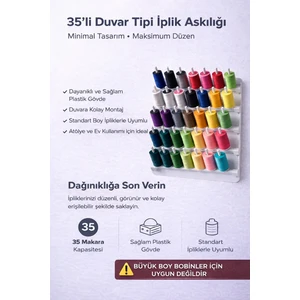 35’li Duvar Tipi Iplik Standı & Makara Askılığı