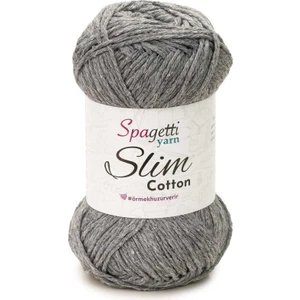 Spagetti Yarn Slim Cotton Gri El Örgü İpliği