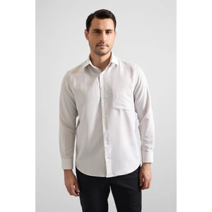 Bej Regular Klasik Yaka Casual Gömlek