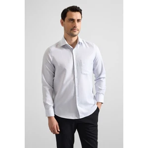 Gri Regular Klasik Yaka Casual Gömlek