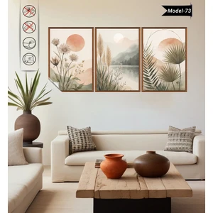 Akıllı Kağıt Statik Tutunma Özellikli Tablo - Poster Çiçek (Model- 73)